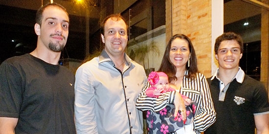 Diretor Imperador Palace, Taufick Salloum com sua mulher Michele e os filhos Taufick Filho, Rafael e Cecília